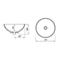 LECICO Layla Vessel Freestanding Basin - Round - 375mm