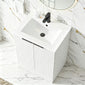 STRIA Floor Standing 600mm Vanity Unit with Basin - Matt White