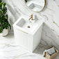 STRIA Floor Standing 600mm Vanity Unit with Basin - Matt White