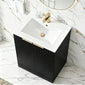 STRIA Floor Standing 600mm Vanity Unit with Basin - Soft Black