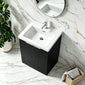STRIA Floor Standing 600mm Vanity Unit with Basin - Soft Black