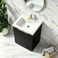 STRIA Floor Standing 600mm Vanity Unit with Basin - Soft Black
