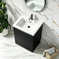 STRIA Floor Standing 600mm Vanity Unit with Basin - Soft Black