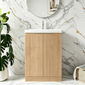 STRIA Floor Standing 600mm Vanity Unit with Basin - Autumn Oak