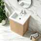 STRIA Floor Standing 600mm Vanity Unit with Basin - Autumn Oak