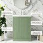 STRIA Floor Standing 600mm Vanity Unit with Basin - Fern Green
