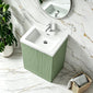 STRIA Floor Standing 600mm Vanity Unit with Basin - Fern Green