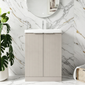 STRIA Floor Standing 600mm Vanity Unit with Basin - Pebble Grey