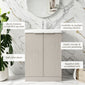 STRIA Floor Standing 600mm Vanity Unit with Basin - Pebble Grey