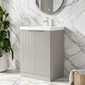 STRIA Floor Standing 600mm Vanity Unit with Basin - Pebble Grey