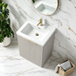 STRIA Floor Standing 600mm Vanity Unit with Basin - Pebble Grey