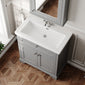 Old London 800mm 2-Door Vanity & Classic Basin 1TH - Storm Grey