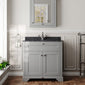 Hudson Reed Old London 800mm 2-Door Vanity Unit & Single Bowl Black Marble Top 1 Tap Hole - Storm Grey