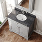 Hudson Reed Old London 800mm 2-Door Vanity Unit & Single Bowl Black Marble Top 1 Tap Hole - Storm Grey