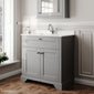 Hudson Reed Old London 800mm Cabinet & Marble Top (1TH) - Storm Grey