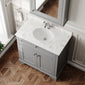 Hudson Reed Old London 800mm 2-Door Vanity Unit & Single Bowl Grey Marble Top 1 Tap Hole - Storm Grey