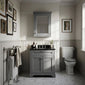 Hudson Reed Old London 800mm 2-Door Vanity Unit & Single Bowl Black Marble Top 3 Tap Hole - Storm Grey