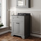 Hudson Reed Old London 800mm 2-Door Vanity Unit & Single Bowl Black Marble Top 3 Tap Hole - Storm Grey