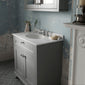 Hudson Reed Old London 800mm 2-Door Vanity Unit & Single Bowl Grey Marble Top 3 Tap Hole - Storm Grey