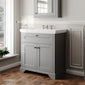 Old London 800mm 2-Door Vanity & Classic Basin 3TH - Storm Grey