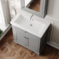 Old London 800mm 2-Door Vanity & Classic Basin 0TH - Storm Grey