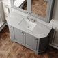 Hudson Reed Old London 1200mm 4-Door Angled Unit & Grey Marble Top 3TH - Storm Grey