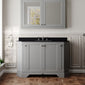 Hudson Reed Old London 1200mm 4-Door Angled Unit & Black Marble Top 3TH - Storm Grey