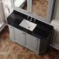 Hudson Reed Old London 1200mm 4-Door Angled Unit & Black Marble Top 3TH - Storm Grey
