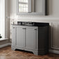 Hudson Reed Old London 1200mm 4-Door Angled Unit & Black Marble Top 3TH - Storm Grey