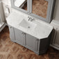Hudson Reed Old London 1200mm 4-Door Angled Unit & White Marble Top 1TH - Storm Grey