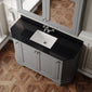 Hudson Reed Old London 1200mm 4-Door Angled Unit & Black Marble Top 1TH - Storm Grey