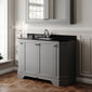 Hudson Reed Old London 1200mm 4-Door Angled Unit & Black Marble Top 1TH - Storm Grey