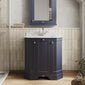 Hudson Reed Old London 750mm 3-Door Angled Unit & White Marble Top 1TH - Twilight Blue