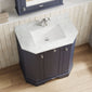 Hudson Reed Old London 750mm 3-Door Angled Unit & White Marble Top 1TH - Twilight Blue