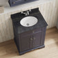 Hudson Reed Old London 600mm 2-Door Vanity Unit & Single Bowl Black Marble Top 1 Tap Hole - Twilight Blue