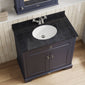 Hudson Reed Old London 800mm 2-Door Vanity Unit & Single Bowl Black Marble Top 1 Tap Hole - Twilight Blue