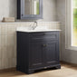 Hudson Reed Old London 800mm 2-Door Vanity Unit & Single Bowl White Marble Top 1 Tap Hole - Twilight Blue