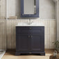 Hudson Reed Old London 800mm 2-Door Vanity Unit & Single Bowl Grey Marble Top 1 Tap Hole - Twilight Blue