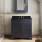 Hudson Reed Old London 800mm 2-Door Vanity Unit & Single Bowl Black Marble Top 3 Tap Hole - Twilight Blue