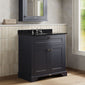 Hudson Reed Old London 800mm 2-Door Vanity Unit & Single Bowl Black Marble Top 3 Tap Hole - Twilight Blue