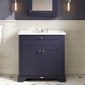 Hudson Reed Old London 800mm 2-Door Vanity Unit & Ceramic 3 Tap Hole Basin - Twilight Blue