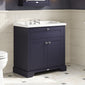 Hudson Reed Old London 800mm 2-Door Vanity Unit & Ceramic 3 Tap Hole Basin - Twilight Blue