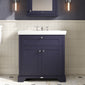 Old London 800mm 2-Door Vanity & Classic Basin 3TH - Twilight Blue