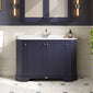 Hudson Reed Old London 1200mm 4-Door Angled Unit & White Marble Top 3TH - Twilight Blue