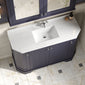 Hudson Reed Old London 1200mm 4-Door Angled Unit & White Marble Top 3TH - Twilight Blue