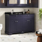 Hudson Reed Old London 1200mm 2-Door Vanity Unit & Double Bowl Black Marble Top 1 Tap Hole - Twilight Blue
