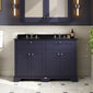 Hudson Reed Old London 1200mm 2-Door Vanity Unit & Double Bowl Black Marble Top 3 Tap Holes - Twilight Blue