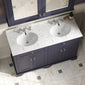 Hudson Reed Old London 1200mm 2-Door Vanity Unit & Double Bowl Grey Marble Top 3 Tap Hole - Twilight Blue