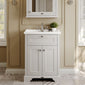 Hudson Reed Old London 600mm 2-Door Vanity Unit & Ceramic 1 Tap Hole Basin - Timeless Sand