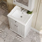 Hudson Reed Old London 600mm 2-Door Vanity Unit & Ceramic 1 Tap Hole Basin - Timeless Sand